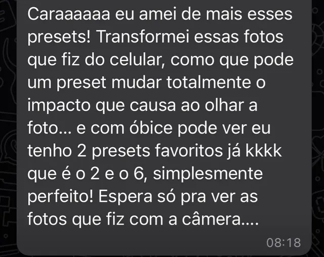 Depoimento de aluna 1