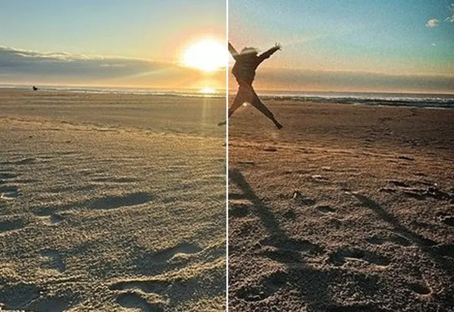 Foto antes e depois da edição